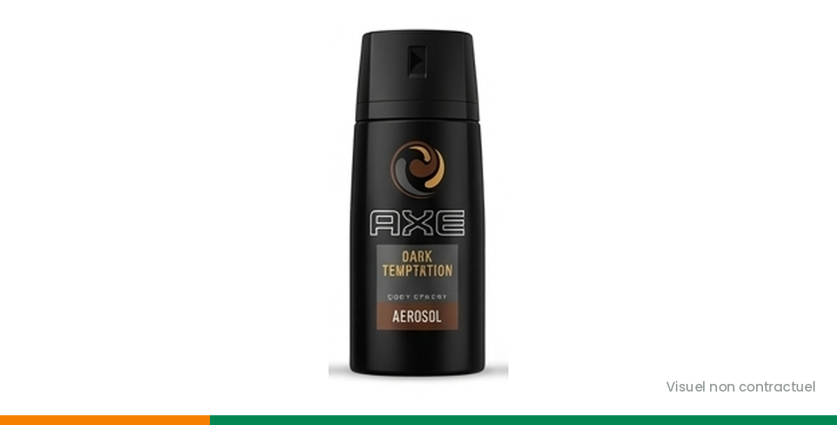 Déodorant AXE Dark Temptation 150 ml, visuel non contractuel