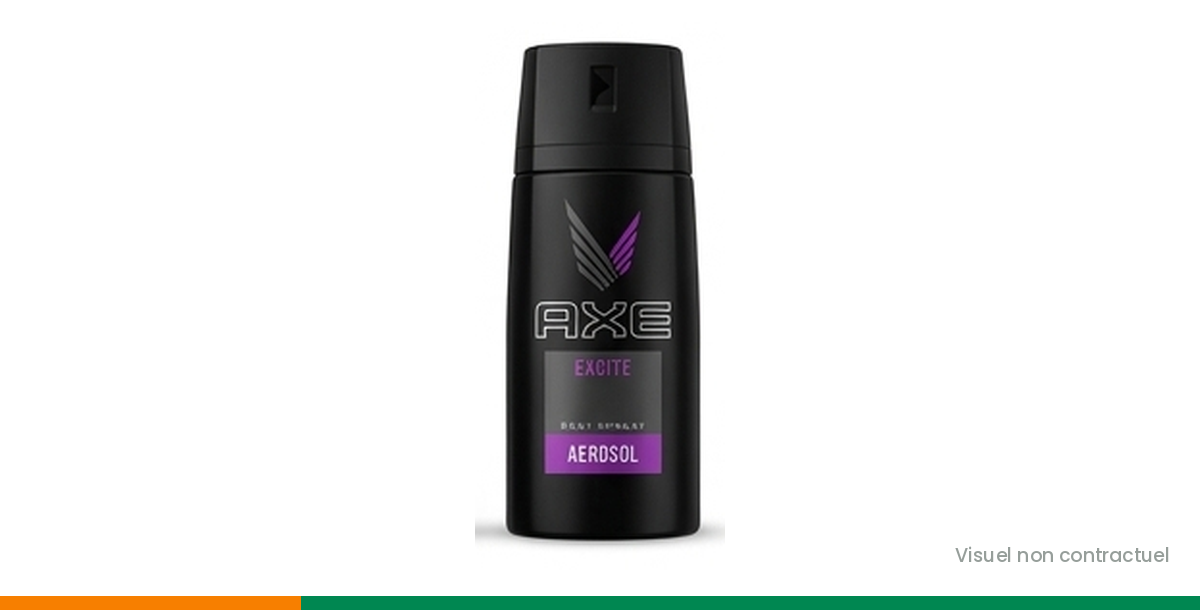 Déodorant AXE Excite 150 ml, visuel non contractuel