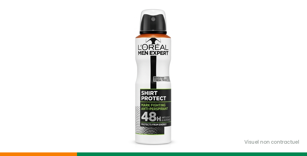 Déodorant L'Oréal Men Expert Shirt Protect, visuel non contractuel