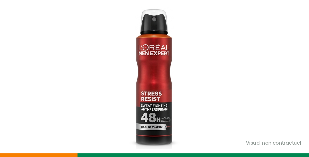 Déodorant L'Oréal Men Expert Stress Resist, visuel non contractuel